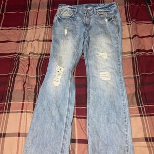 WHO.A.U Light Blue Straight Jeans